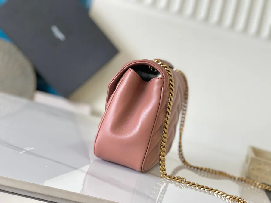 Lou Lou Large Bucket Bag with Grained Calfskin