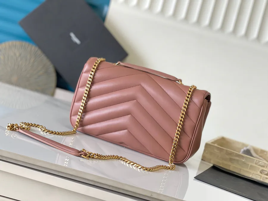 Lou Lou Large Bucket Bag with Grained Calfskin