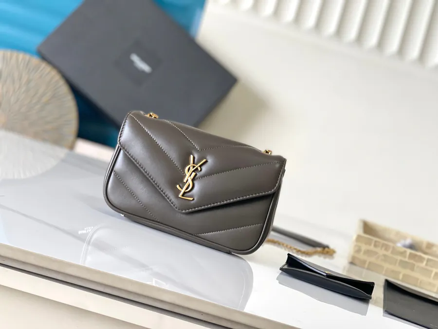 Lou Lou Mini Envelope Bag in Grained Lambskin
