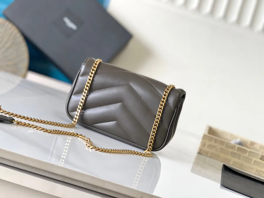 Lou Lou Mini Envelope Bag in Grained Lambskin