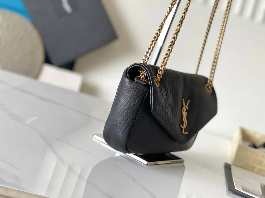 CalyPSO Elephant Grain Sheepskin Chain Bag