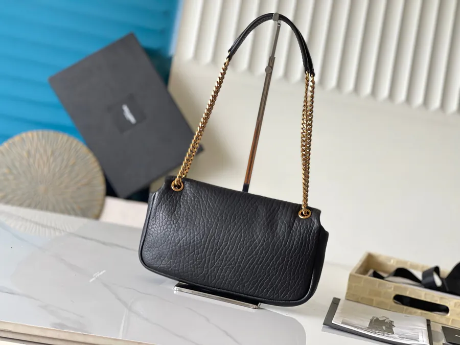 CalyPSO Elephant Grain Sheepskin Chain Bag