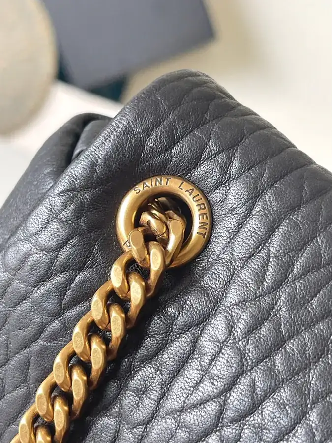 CalyPSO Elephant Grain Sheepskin Chain Bag