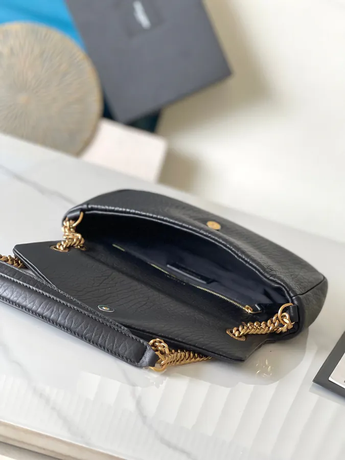 CalyPSO Elephant Grain Sheepskin Chain Bag