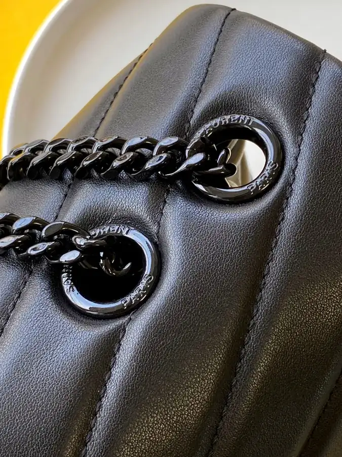 SLP Upgraded Flip Top Briefcase Black Gold Trim Grained Calfskin