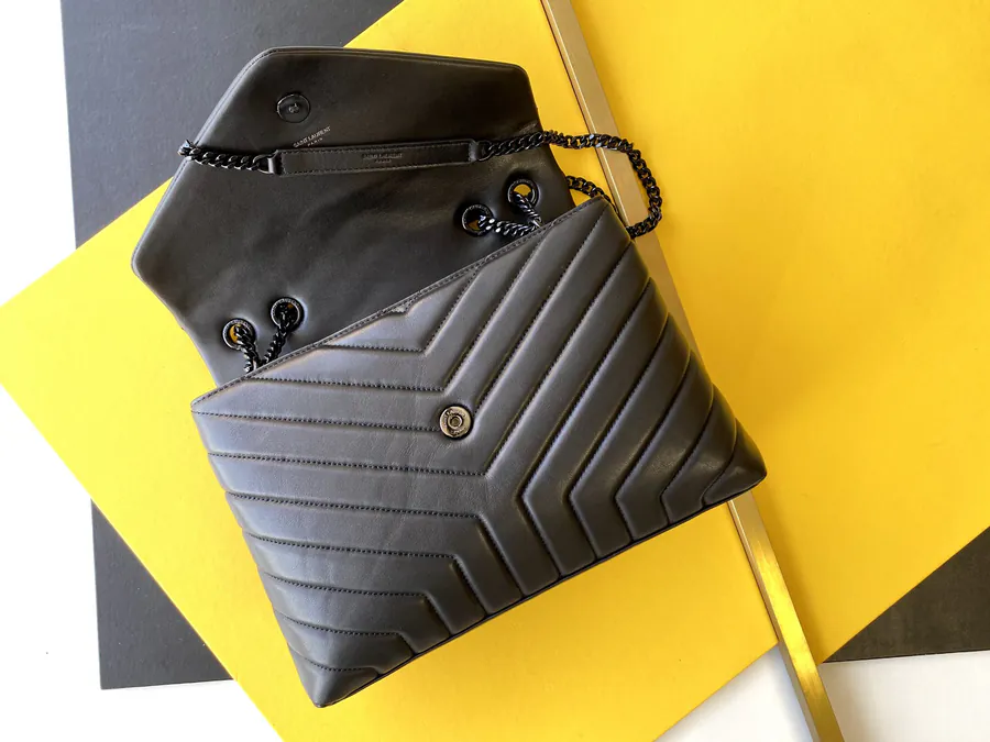 SLP Upgraded Flip Top Briefcase Black Gold Trim Grained Calfskin