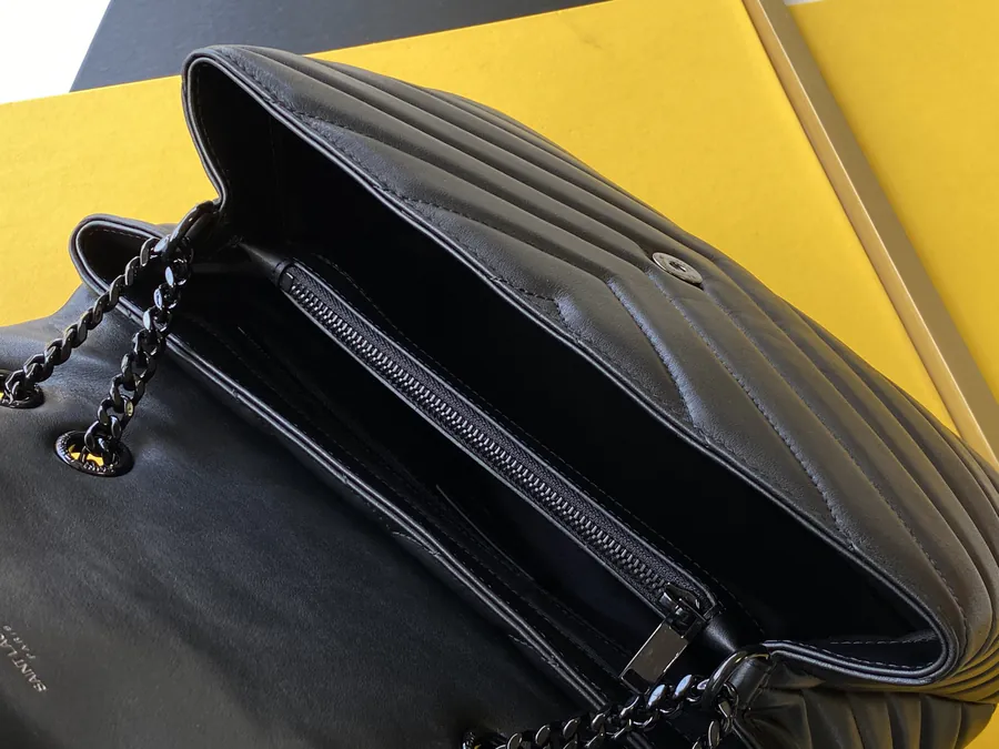 SLP Upgraded Flip Top Briefcase Black Gold Trim Grained Calfskin