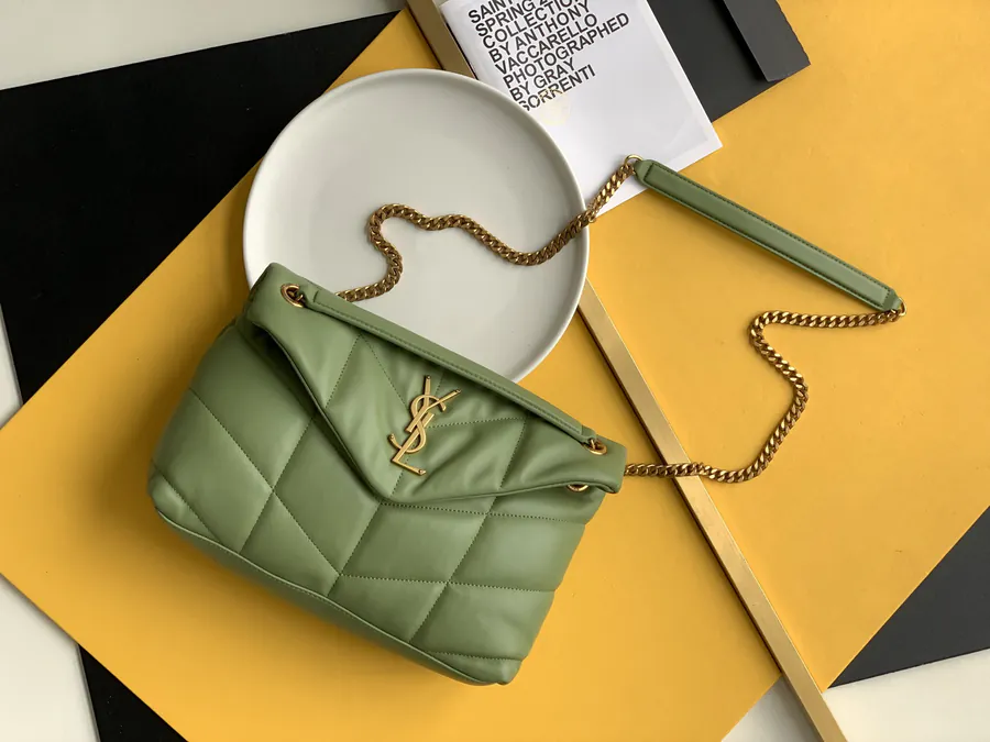 YSL Loulou Puffer Classic Logo Bucket Bag