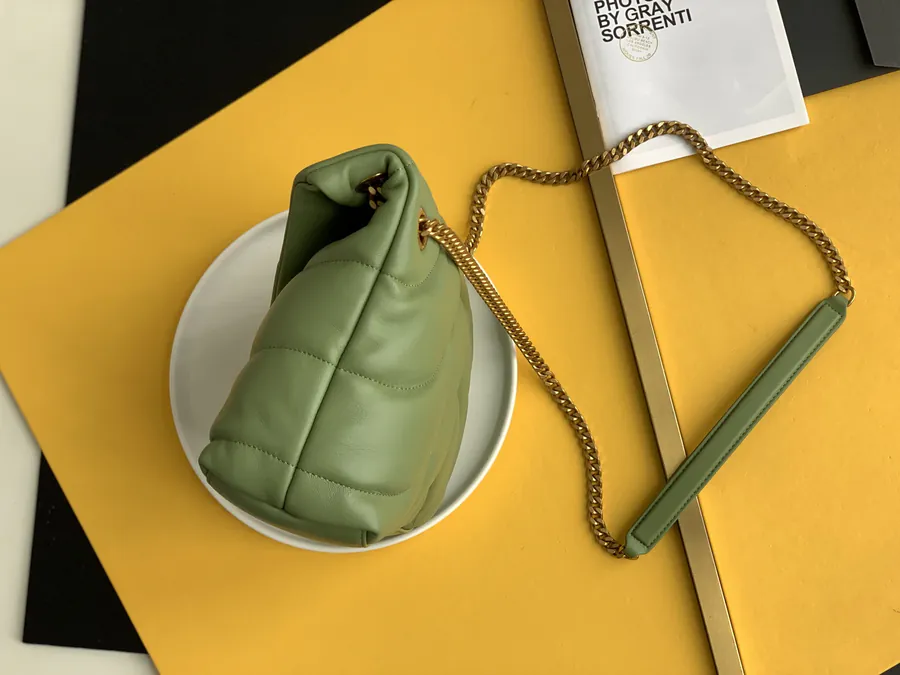 YSL Loulou Puffer Classic Logo Bucket Bag