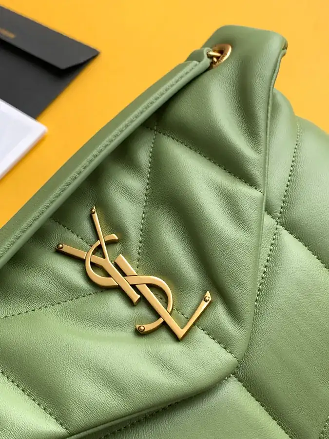 YSL Loulou Puffer Classic Logo Bucket Bag