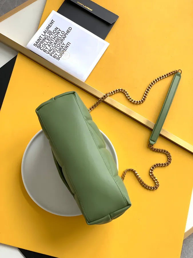 YSL Loulou Puffer Classic Logo Bucket Bag