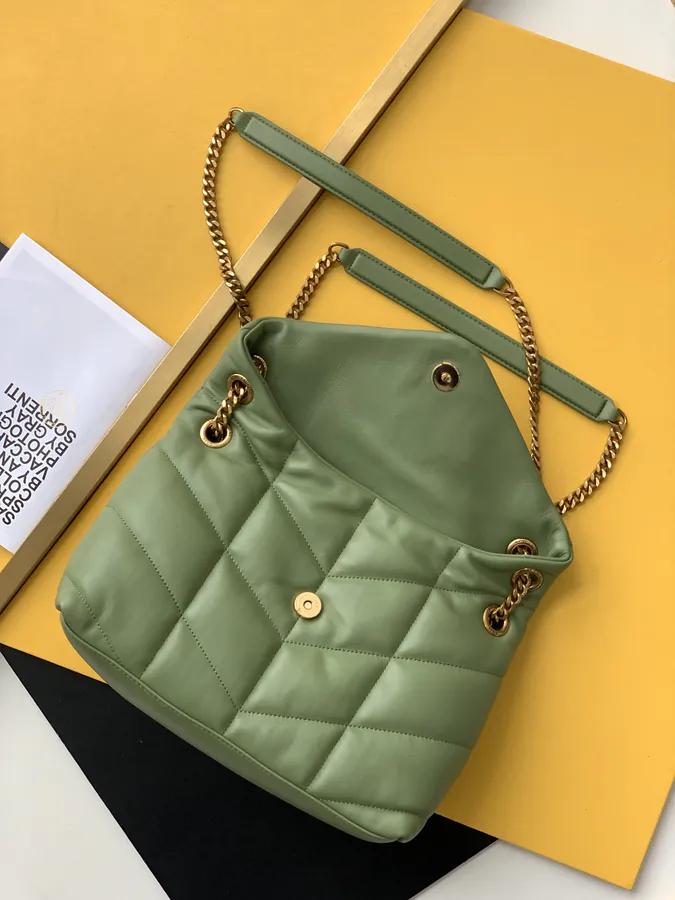 YSL Loulou Puffer Classic Logo Bucket Bag