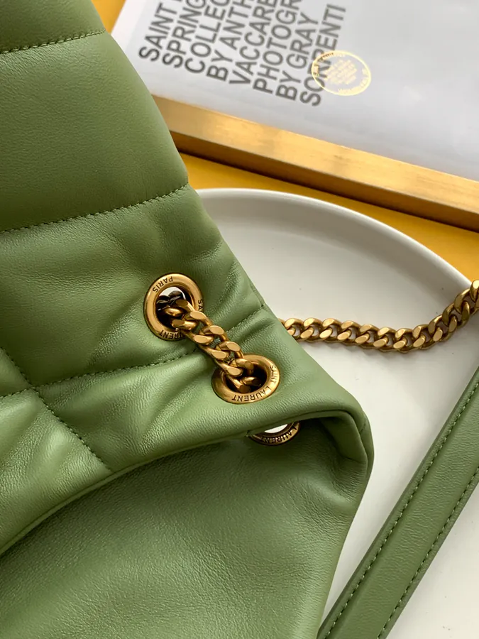 YSL Loulou Puffer Classic Logo Bucket Bag