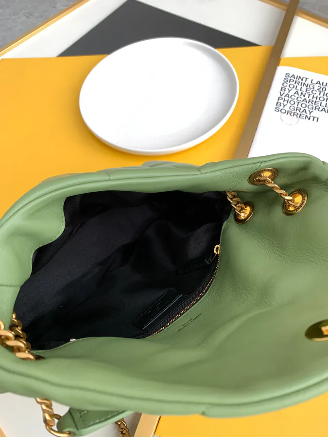 YSL Loulou Puffer Classic Logo Bucket Bag