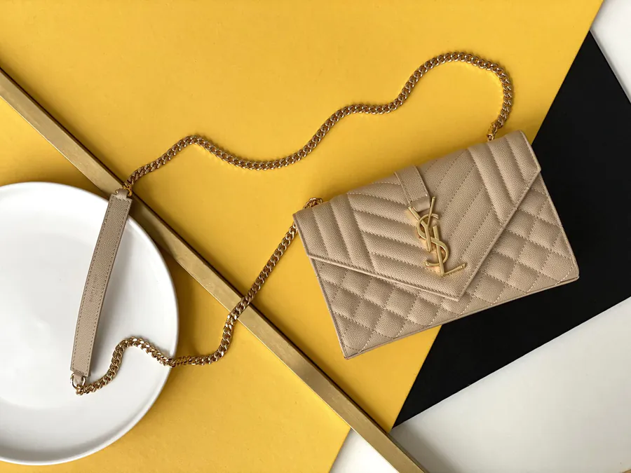 YSL Saint Laurent Envelope Mini Suede Bag