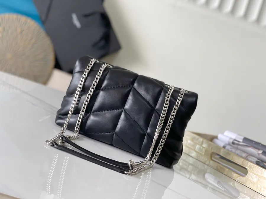Loulou Puffer Mini Black 2023 New Version with Double Chain