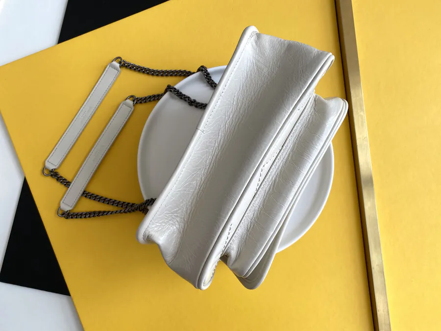 Niki Mini Bucket Bag Silver Chain Handle with D Clasp