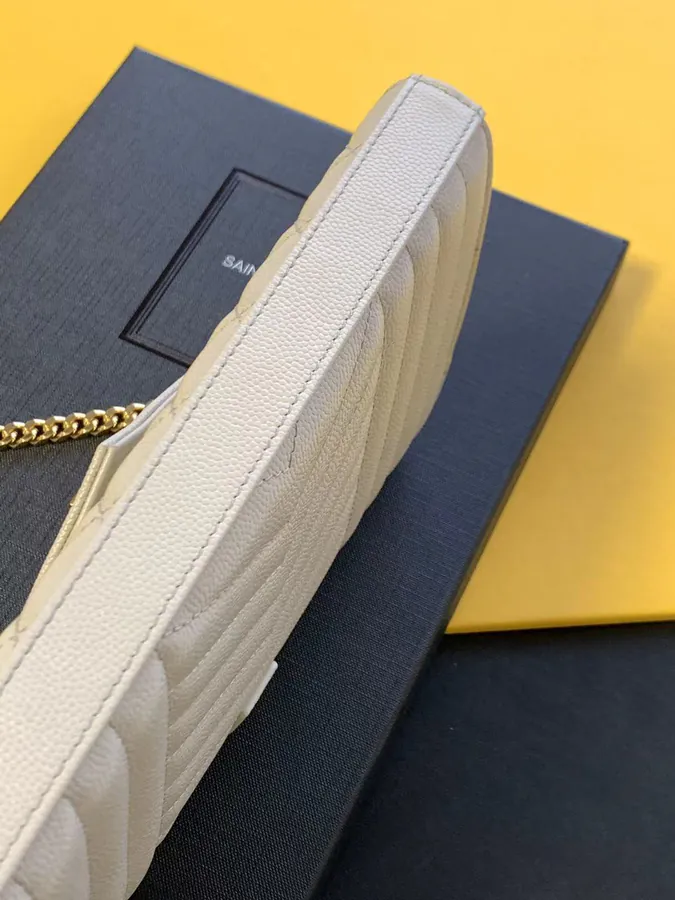 YSL Saint Laurent Monogram Grained Calfskin Envelope Bag
