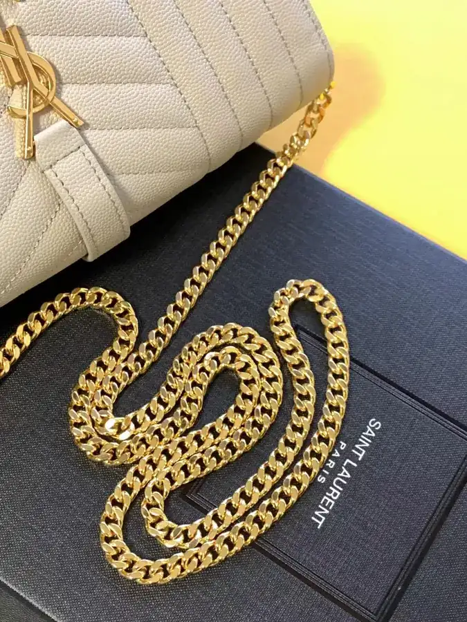 YSL Saint Laurent Monogram Grained Calfskin Envelope Bag