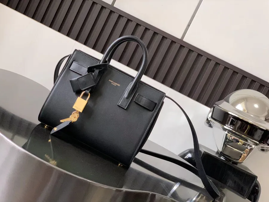 Y Brand Mini Bucket Bag with Grained Goat Leather