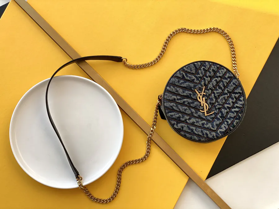YSL Saint Laurent Vintage Denim Bucket Bag