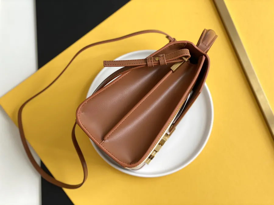 Cassandra Envelope Bag Upgraded Edition with Grained Calfskin and Waterproof Canvas