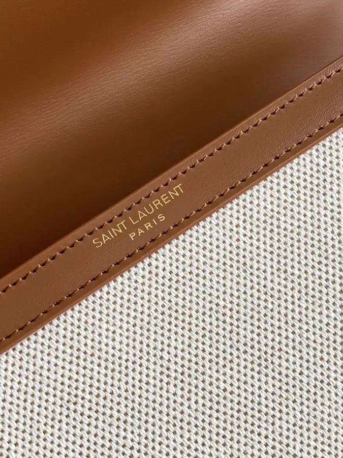 Cassandra Envelope Bag Upgraded Edition with Grained Calfskin and Waterproof Canvas