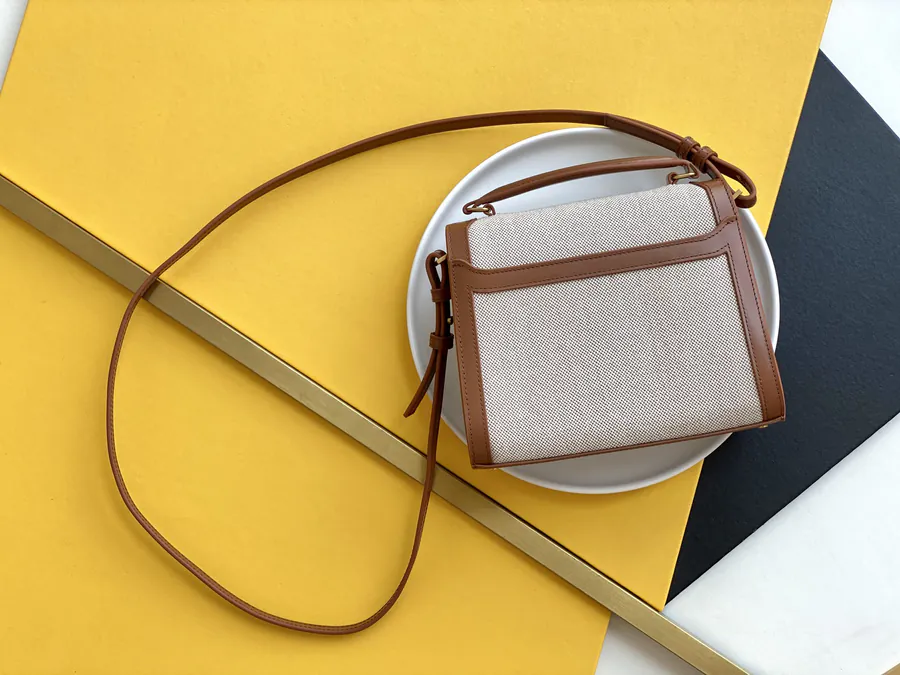 Cassandra Envelope Bag Upgraded Edition with Matching Color Grained Calfskin and Waterproof Canvas