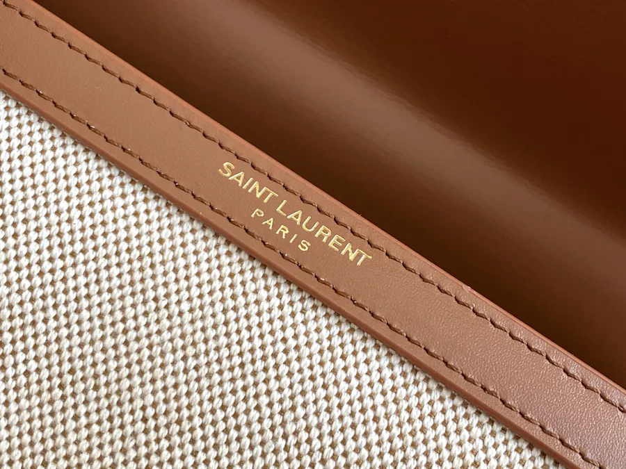Cassandra Envelope Bag Upgraded Edition with Matching Color Grained Calfskin and Waterproof Canvas
