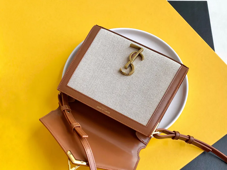 Cassandra Envelope Bag Upgraded Edition with Matching Color Grained Calfskin and Waterproof Canvas