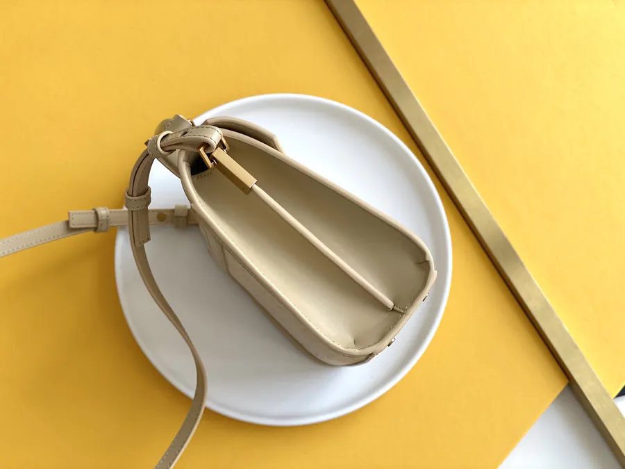 Cassandra Envelope Bag Upgraded Edition with Matching Color Grained Calfskin and Waterproof Canvas