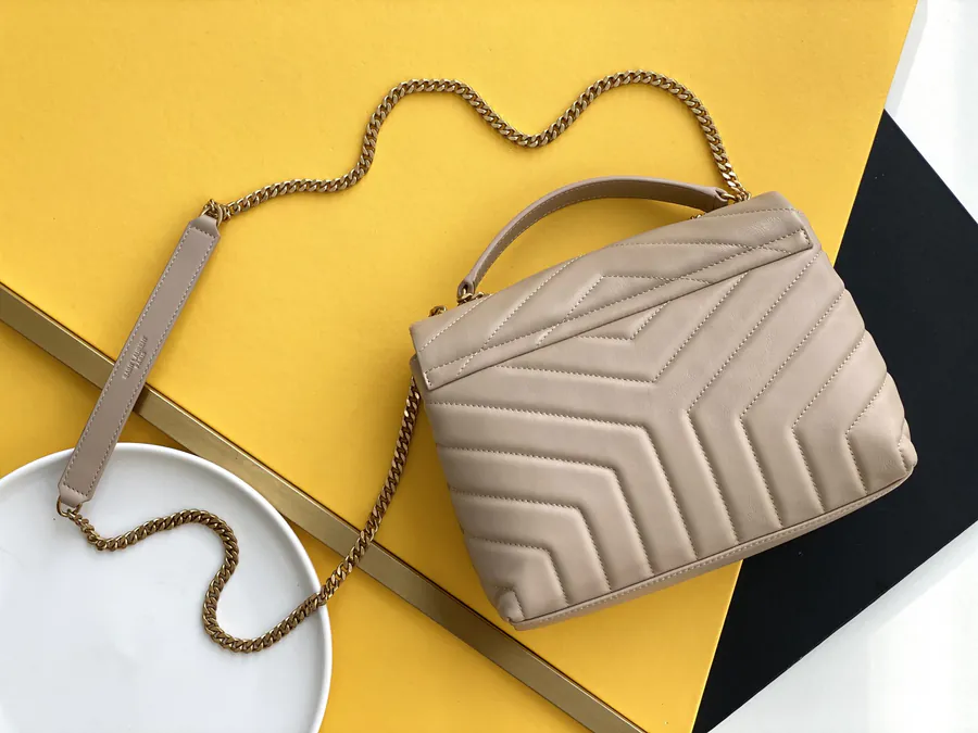 SLP Original Calfskin Handbag with Grained Calfskin Trim