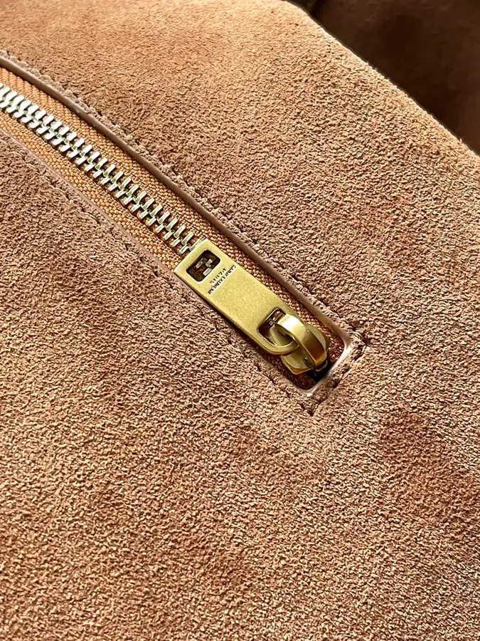 Y Brand Bucket Bag in Brown Calfskin