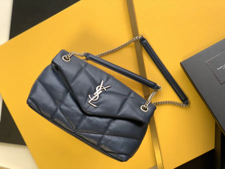 LOULOU PUFFER Grained Lambskin Medium Bag