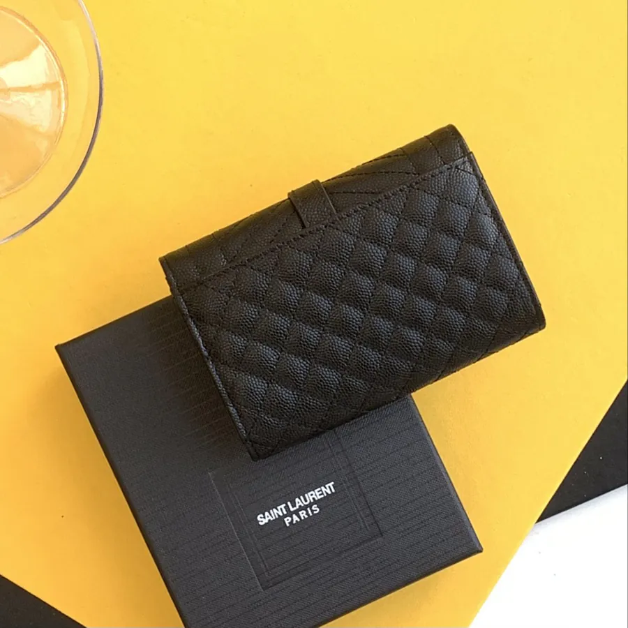 YSL Saint Laurent Premium Original Zero Money Long Wallet