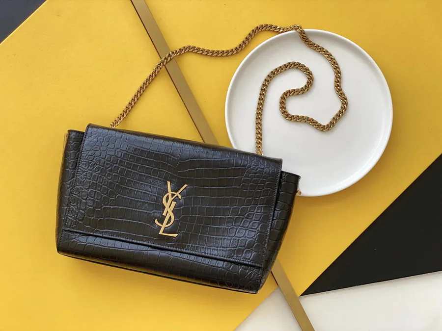 KATE Double Sided Suede & Crocodile Skin Tote