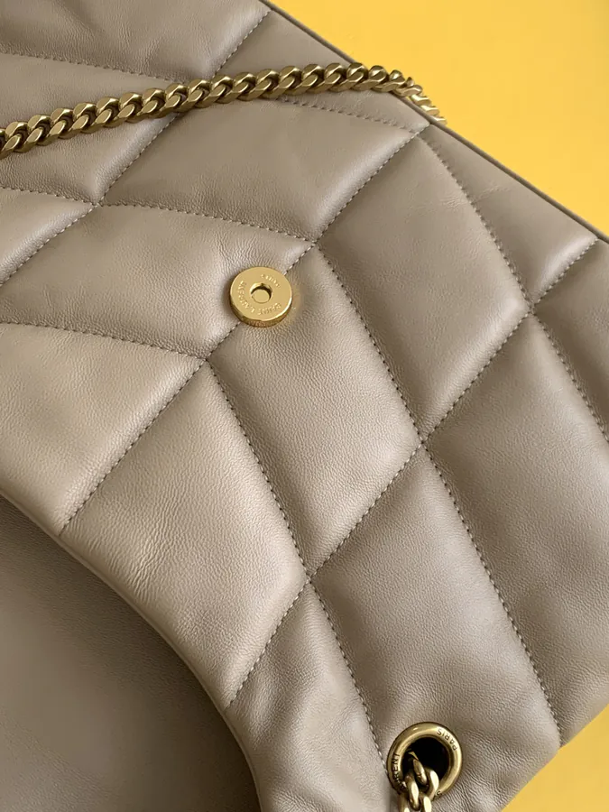 LOULOU PUFFER Grained Lamb Leather Bag, Medium Size