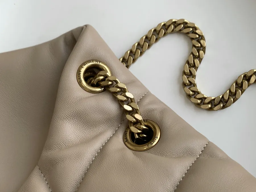 LOULOU PUFFER Grained Lamb Leather Bag, Medium Size