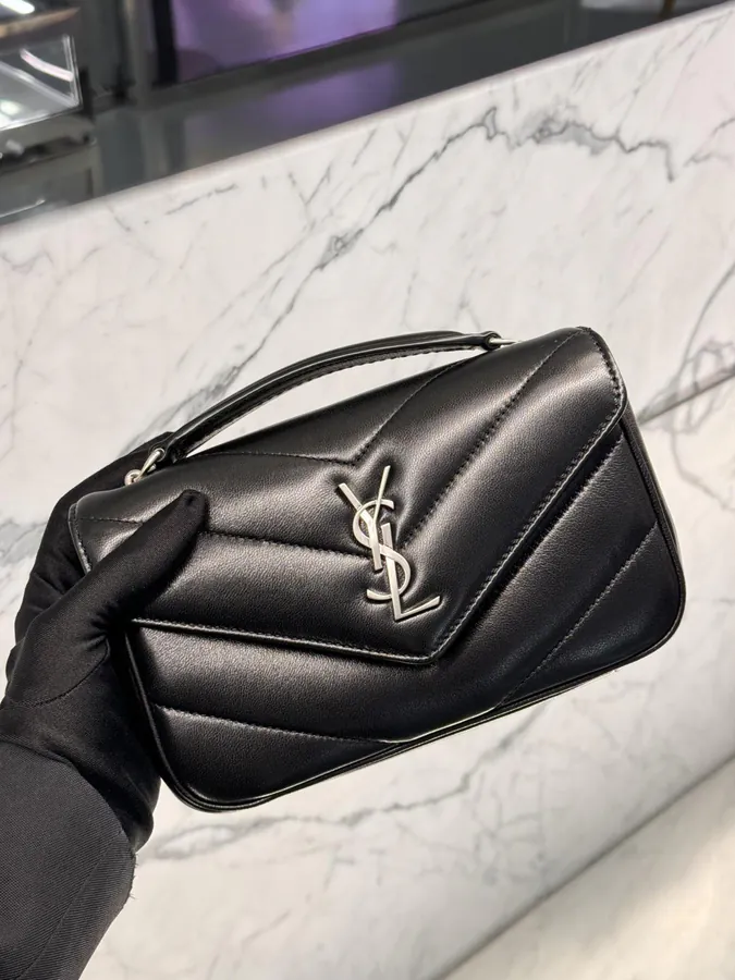 Loulou Leather Series Black and Silver