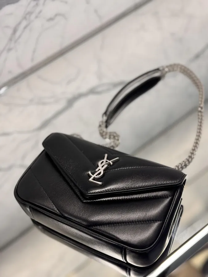 Loulou Leather Series Black and Silver