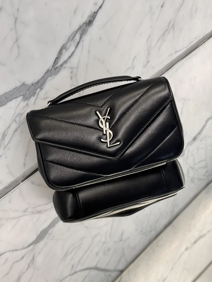 Loulou Leather Series Black and Silver