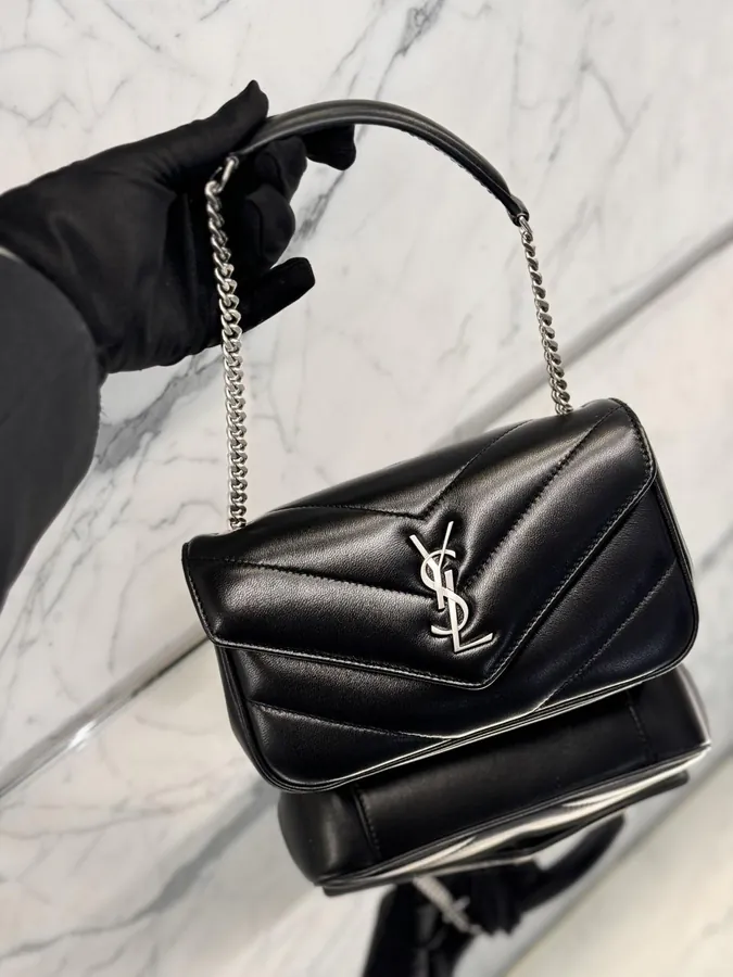 Loulou Leather Series Black and Silver