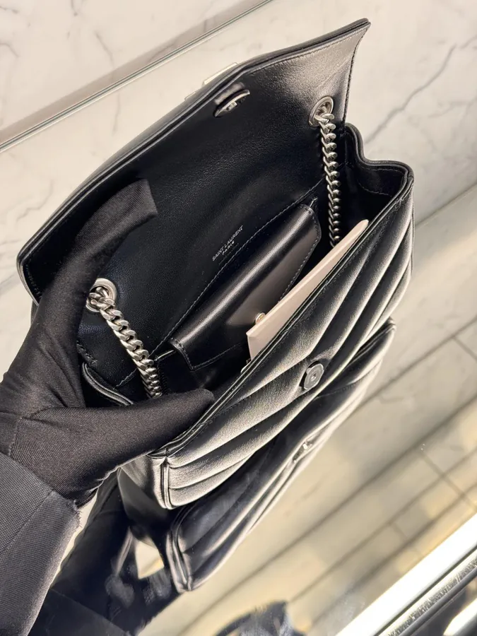 Loulou Leather Series Black and Silver