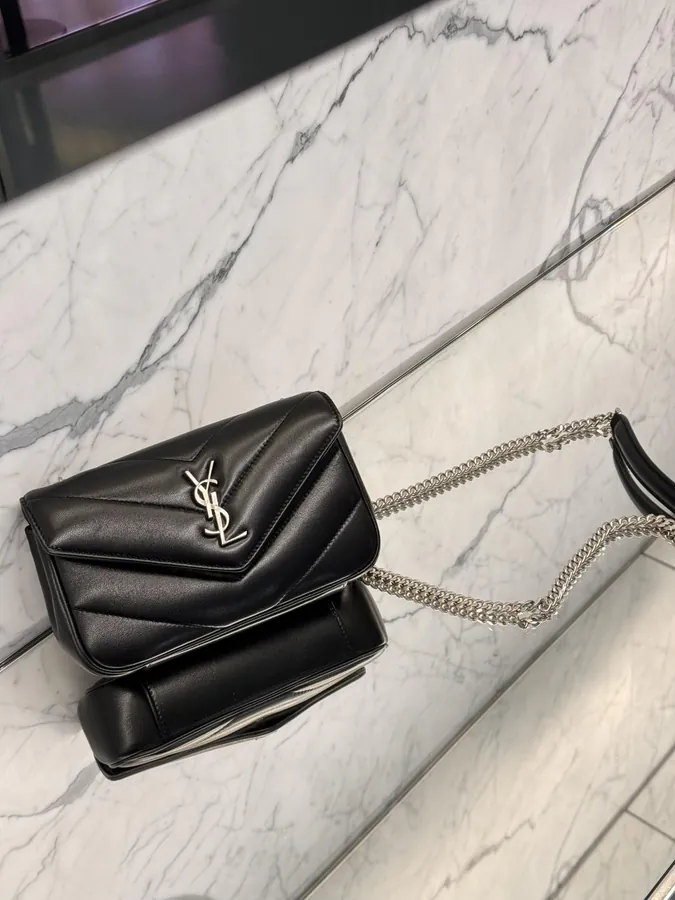 Loulou Leather Series Black and Silver