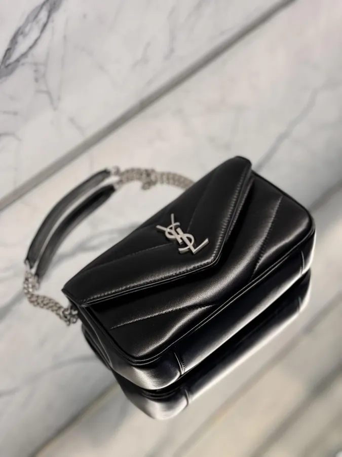 Loulou Leather Series Black and Silver