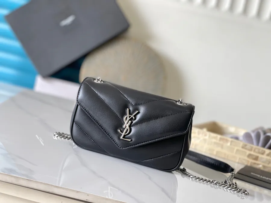Lou Lou Mini Envelope Bag in Grained Calfskin