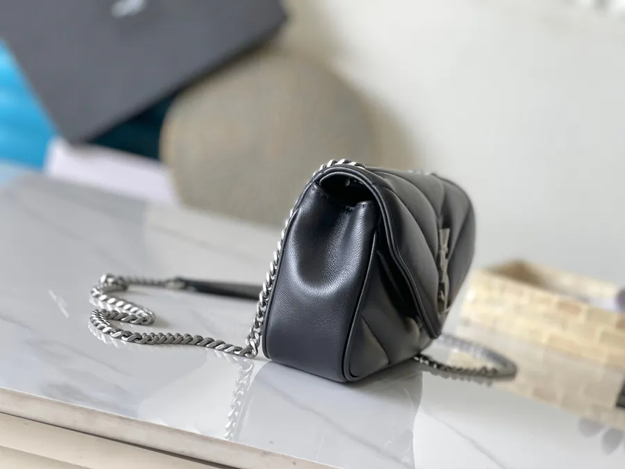 Lou Lou Mini Envelope Bag in Grained Calfskin