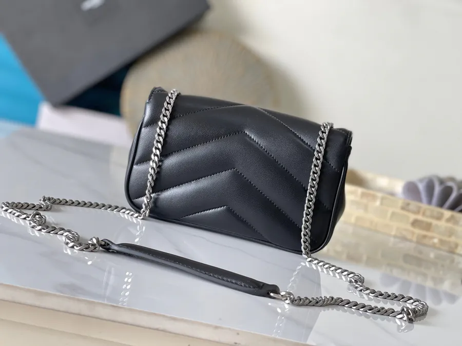 Lou Lou Mini Envelope Bag in Grained Calfskin