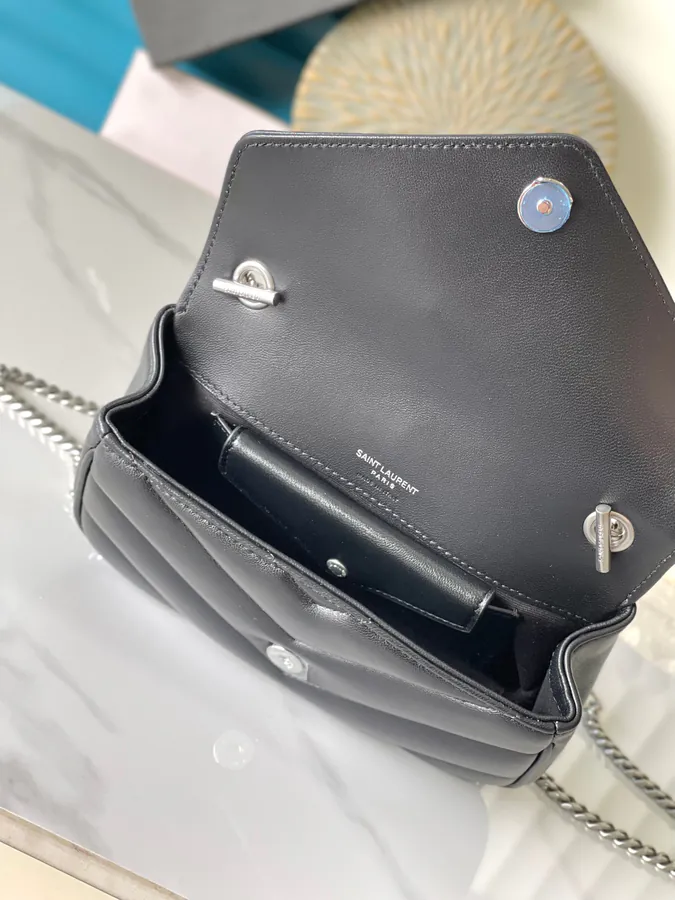 Lou Lou Mini Envelope Bag in Grained Calfskin