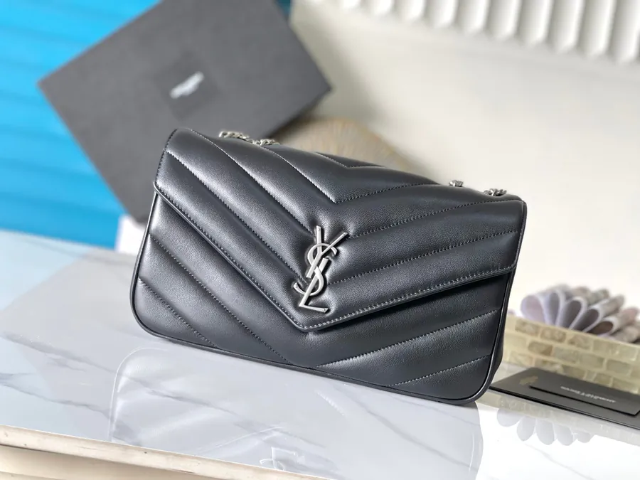 LouLou Large Bucket Bag in Grained Calfskin